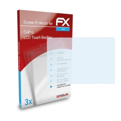 atFoliX 3x Protecteur d'écran pour GoPro LCD Touch BacPac clair - Photo 1/4