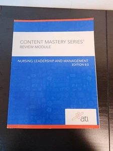 CONTENT MASTERY SERIES - REVIEW MODULE - Nursing Leadership & Mgmnt, EDITION 8 - Picture 1 of 3
