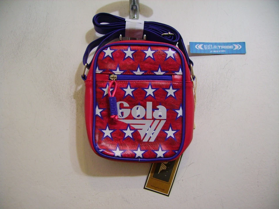 GOLA Shoulder Bag Small Maclaine Vintage Stars CUC030 Burgundy White Navy Red Bi - Image 1 of 1