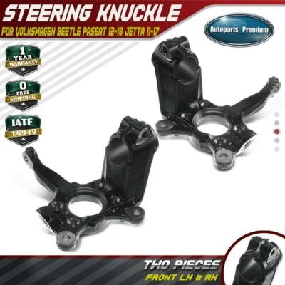2x Steering Knuckle for Volkswagen Beetle Passat Jetta 11-17 Front Left & Right - Image 1 of 4