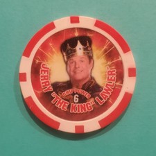 Topps WWE Power Chipz Poker Chip *Jerry The King Lawler* 2009 Red #6 FREE SHIP