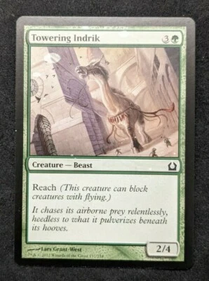 MTG Magic The Gathering Towering Indrik Return to Ravnica Misprint Inked Back - Image 1 of 2