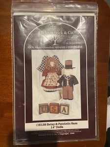Vintage Pattern Betsy & Patriotic Sam 14" Dolls, NEW - Picture 1 of 2