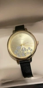 Laura Ashley Ladies Black/ Gold Heirloom Watch - Picture 1 of 3