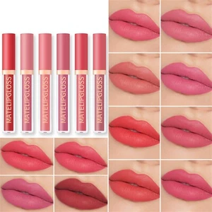 Mattes Liquid Lipstick Lip Plumper Makeup Pigmented Long Lasting Lip Gloss - Picture 1 of 60