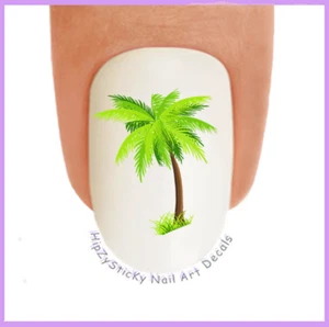 20pc Nail Art Hawaiian Palm Tree  One-Size 3.8" WaterSlide Nail Decals Transfer - Picture 1 of 3