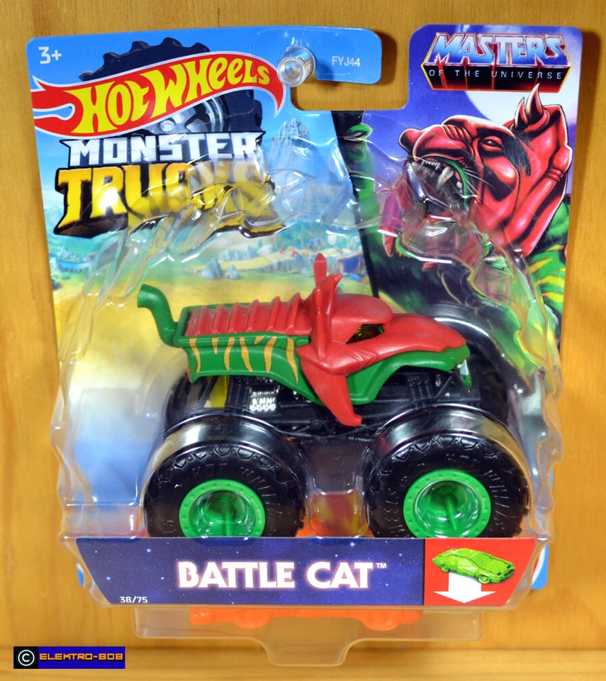 Hot Wheels MOTU BATTLE CAT Monster Trucks He-Man Jam - New/Sealed/VHTF [E-808] - image 1 of 1