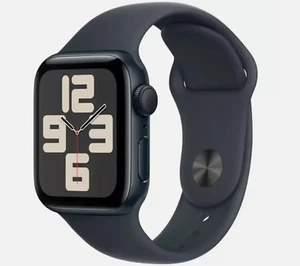 Apple Watch SE 2nd Gen GPS 40mm Midnight Case w Sport Band S/M MXE73LL/A - Zdjęcie 1 z 16