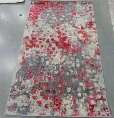 GREY / FUCHSIA 3' X 5' Damaged Rug Reduced Price 1172597603 MNC225R-3 - Image 1 of 4