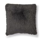 Mainstays High Pile Rabbit Decorative Pillow, 17" X 17", Charcoal