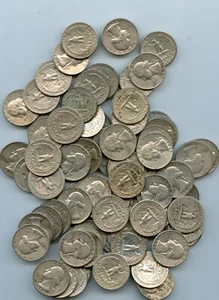 TWO rolls of silver quarters 1964 AND BEFORE Mixed Dates (80 Total Quarters) - Picture 1 of 1