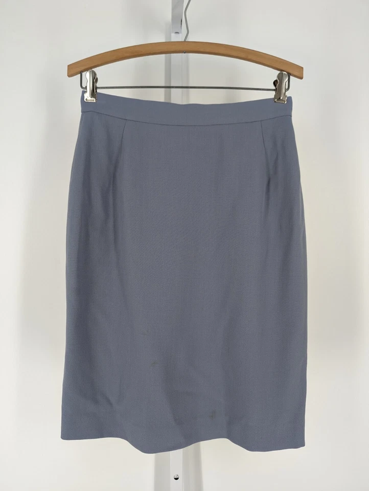 Saia Calvin Klein Collection Periwinkle lã vintage feita na União EUA 28" - Imagem 1 de 4