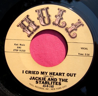 JACKIE and THE STARLITES - I Cried My Heart Out - super clean 45 rpm - Hull 760 - Image 1 of 2