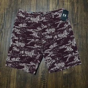 Pantalones Cortos de Golf Under Armour Estampados UA 1Maroon 1377303 600 Para Hombre Talla 32 Nuevos con Etiquetas - Imagen 1 de 11