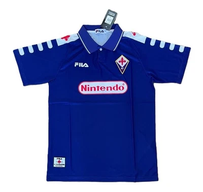 Fiorentina 1998/99 Home Shirt Purple Nintendo Fila Retro Kit 98 99 Medium