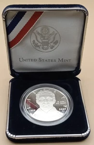 YY195-26 2009 Louis Braille Bicentennial Silver DollarOrig Box & Papers - Picture 1 of 8