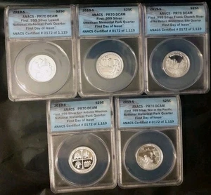 S Silver National Parks 2019 (5) PR70 DCAM FDOI - Imagen 1 de 8