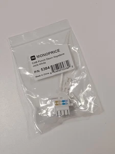 Monoprice Cat6 Punch Down Keystone Jack White 5384 Ethernet Network Port - Picture 1 of 2