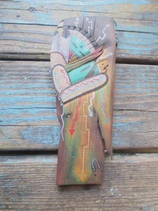 Indianer Hopi Adler & Langhaar Mana bemalt Holzkunst Teddy Francis Jr - Bild 1 von 14