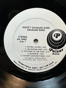 GRAHAME BOND Pulsar AR-10606 PROMO THE MIGHTY GRAHAME BOND NM-  LISTEN - Imagen 1 de 1