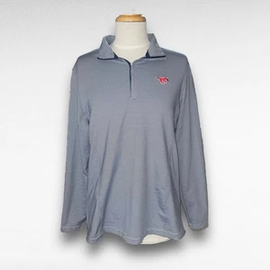 Peter Millar SMU Mustangs Performance Damen 1/4 Zip Pullover blau weiß Gr. XL - Bild 1 von 10