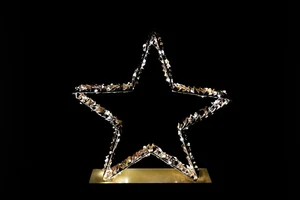 ARPIMEX Decorazione Stella di Natale con Base 40 x 6 x 38 Cm con 100 Led Luce Ca - Imagen 1 de 1