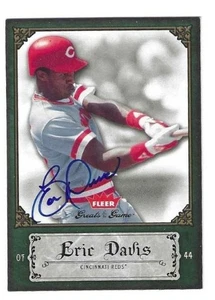 Signed 2006 Fleer Greats of the Game #33 ERIC DAVIS Cincinnati Reds card w/ COA - Picture 1 of 1