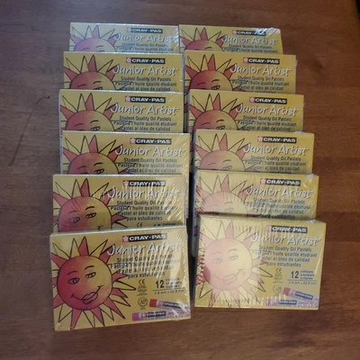 Sakura Cray-Pas (Lote de 12) Pastéis de Óleo de Artista Júnior Conjunto de 12 Peças Novo e Selado - Imagem 1 de 4