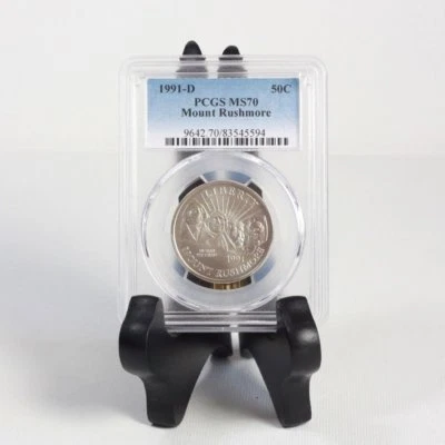 1991 D Mount Rushmore Half PCGS MS70 ***Rev Tye's Stache*** #5594250 - Image 1 of 2