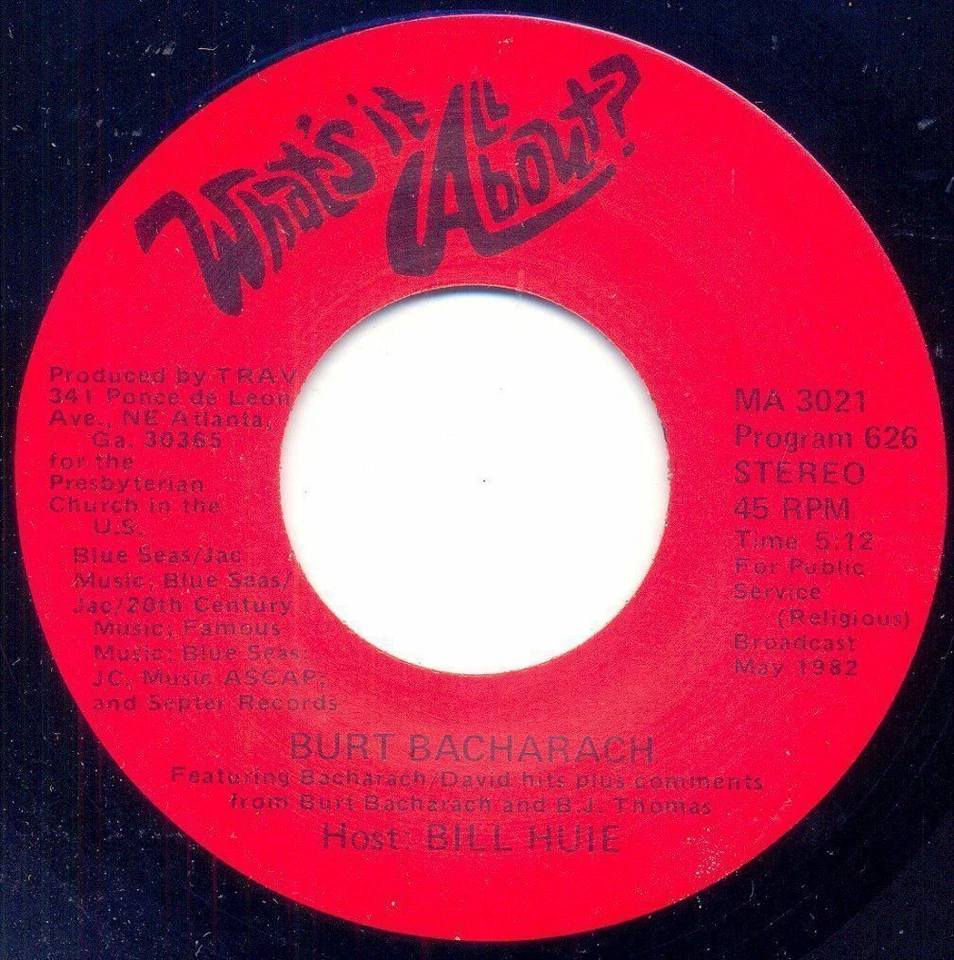 "7"-BURT BACHARACH/DAVE BRUBECK-WHATS IT ALL ABOUT INTERVIEW PROMO - Image 1 of 1