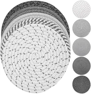 Trivet Mats Set for Hot Dishes, 5 Heat Resistant Pot Holders Kitchen Counter, Ta - Picture 1 of 12