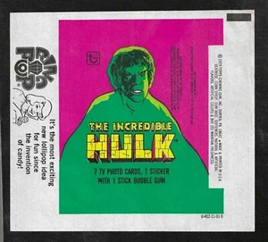 1979 Incredible Hulk Wax Pack Wrapper * Never Used in Production * Never Folded - Bild 1 von 2