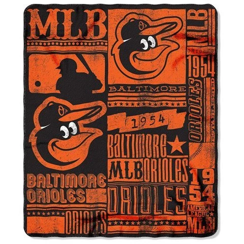Baltimore Orioles Fleece Throw Blanket Cover