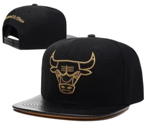 Chicago Bulls Hat Snapback Adjustable Fit Cap Gold outline Logo, special edition - Picture 1 of 2