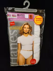 Hanes Classics Damen Slips 4er Pack No Ride Up High Cut Baumwolle Unterwäsche Gr. 6 - Bild 1 von 4