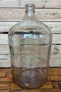 Vintage 5 Gallon Carboy Glass Water Jug Bottle Checkered Embossed Made in Mexico - Picture 1 of 9