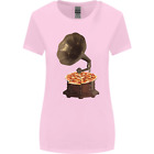 Pizza Gramophone Platine Vinyle Reporter Dj Femmes Plus Large Coupe T-Shirt
