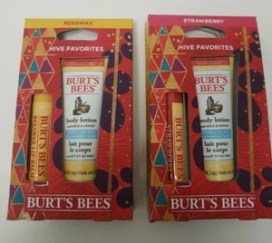 2-PACKS Burt's Bees Hive Favorites Lip Balm & Lotion, YOU CHOSE - Picture 1 of 10