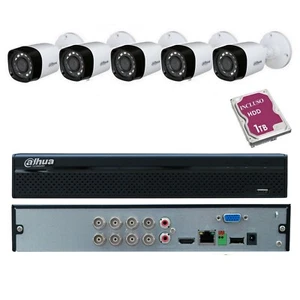 Kit Videosorveglianza Dahua 5 Telecamere 5 MP XVR 8 CANALI 5 MP HARD DISK 1TB