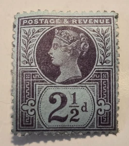 Great Britain Scott #114 - A57 2 1/2p violet, blue - MNG - F - Centering - Picture 1 of 2