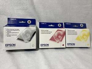 3 NEW Epson Ink Cartridges : T054020 T054720 T054420 - Picture 1 of 2