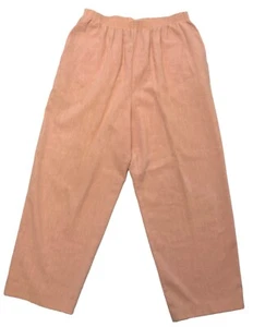 vtg Alfred Dunner Pants Sz 14 Pink High Rise Tapered Casual Made in USA - Picture 1 of 10