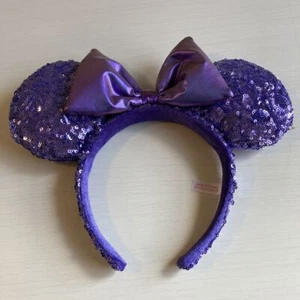 Tokyo Disney Resort Headband Sequin purple minnie mouse Japan JP TDR TDS Kawaii - Picture 1 of 12