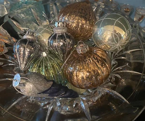 Isaac Mizrahi Live Mercury Glass + More Christmas Ornaments 2015 Set of 11 - Picture 1 of 17