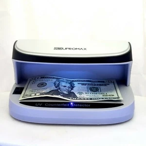 UPROMAX Counterfeit Bill Detector UV Portable LED UX09 Automatic Money Checker - Picture 1 of 5