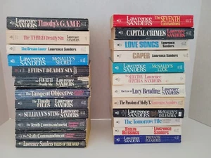 Lot Of 24 Paperback Lawerence Sanders Books - Picture 1 of 12
