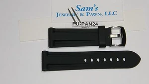 Heavy Duty 24mm BlackRubber PU Diver Watch Band: fit Luminox & Nixon #STAR-Pan24 - Picture 1 of 9