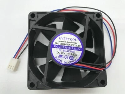 EVERCOOL EC7025HH12EA DC12V 0.30A 3-wire 7CM cooling fan 3pin - Image 1 of 3