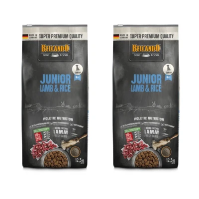 2x 12,5 kg Belcando Junior Lamb & Rice Trockenfutter Hundefutter Lamm Sparpaket - Bild 1 von 4