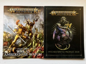 Pair of Warhammer Age Of Sigmar Books Start Amberstone Watch & Battle Profiles - Picture 1 of 5